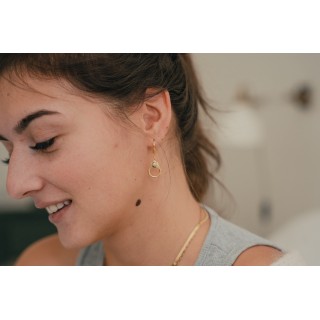 BOUCLES MENOTTES ETOILES ACIER INOXYDABLE GOLD PETIT PRIX