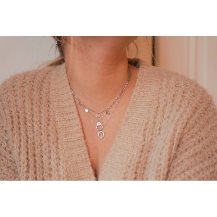 COLLIER CADENAS ETOILE ACIER INOXYDABLE SILVER PETIT PRIX