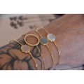 BRACELET ROND PERLES GOLD ACIER INOXYDABLE PETIT PRIX