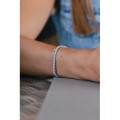 BRACELET PERLES GRIS METALLISE MEDAILLON ACIER INOX GOLD PETIT PRIX