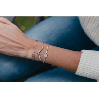 BRACELET VAGUE STRASS ACIER INOXYDABLE SILVER PETIT PRIX