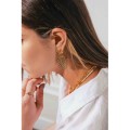 BOUCLES RAMEAUX DE PIN ACIER INOXYDABLE GOLD PETIT PRIX