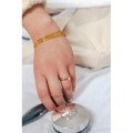 BAGUE ELASTIQUE COEUR ET ETOILE ACIER INOXYDABLE GOLD PETIT PRIX