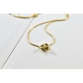 COLLIER MAILLE SERPENT NOEUDS ACIER INOXYDABLE GOLD PETIT PRIX