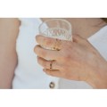 BAGUE ELASTIQUE COEUR ET ETOILE ACIER INOXYDABLE GOLD PETIT PRIX