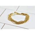 BRACELET MULTI-RANGS PELRES ACIER INOXYDABLE GOLD PETIT PRIX