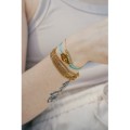 BRACELET MULTI-RANGS PELRES ACIER INOXYDABLE GOLD PETIT PRIX