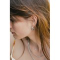 BOUCLES CREOLES STRASS ACIER INOXYDABLE SILVER PETIT PRIX