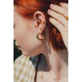 BOUCLES CREOLES EPAISSES ACIER INOXYDABLE GOLD PETIT PRIX