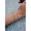 BRACELET TREFLES ET PERLES ACIER INOXYDABLE SILVER PETIT PRIX