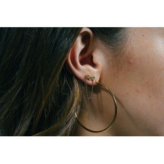 BOUCLES GRANDES CREOLES FINES ACIER INOXYDABLE GOLD PETIT PRIX