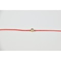 BRACELET CORDON ROUGE ACIER INOXYDABLE GOLD PETIT PRIX