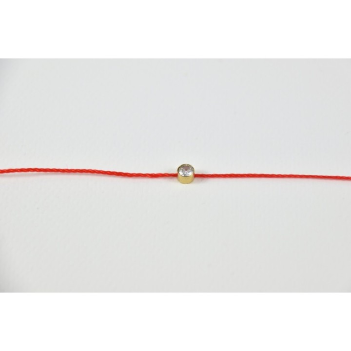 BRACELET CORDON ROUGE ACIER INOXYDABLE GOLD PETIT PRIX