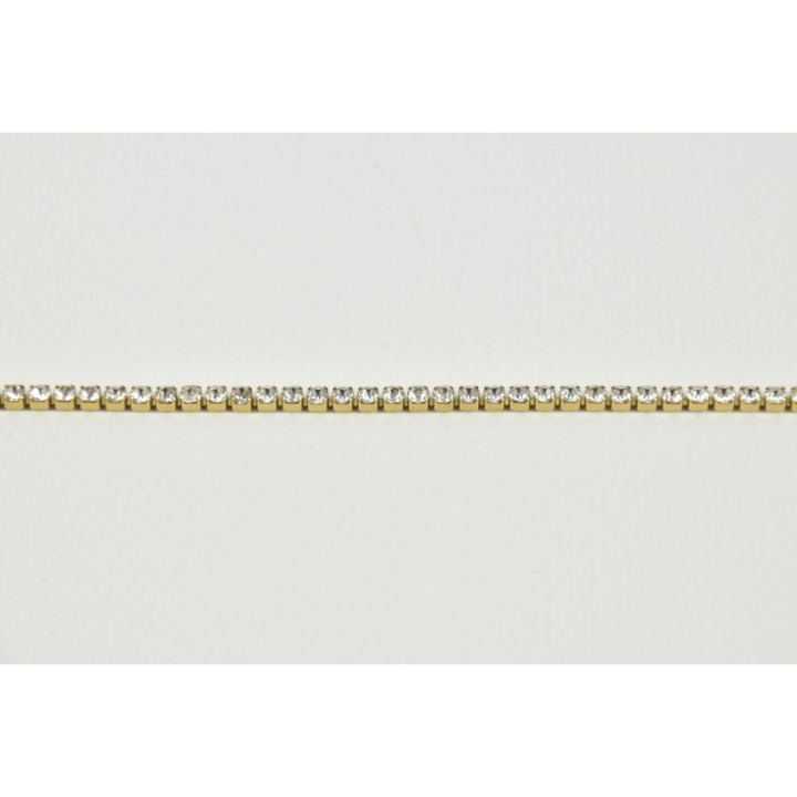 BRACELET SERTI DE STRASS ACIER INOXYDABLE GOLD PETIT PRIX