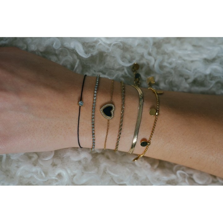 BRACELET MENOTTES ACIER INOXYDABLE GOLD PETIT PRIX