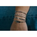 BRACELET MAILLE TORSADEE ACIER INOXYDABLE SILVER PETIT PRIX