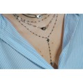 COLLIER PERLES NOIRES ACIER INOXYDABLE GOLD PETIT PRIX