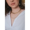 COLLIER MULTI RANGS NACRE ACIER INOXYDABLE GOLD PETIT PRIX