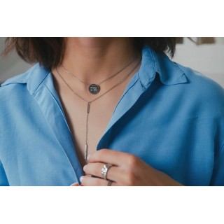 COLLIER MAMAN EN OR ACIER INOXYDABLE SILVER PETIT PRIX