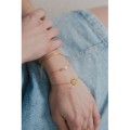 BRACELET MAMAN EFFET PIQUE ACIER INOXYDABLE GOLD PETIT PRIX