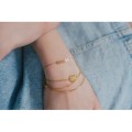 BRACELET MAMAN EFFET PIQUE ACIER INOXYDABLE GOLD PETIT PRIX