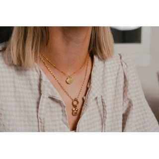 COLLIER MAILLE SERPENT ACIER INOXYDABLE GOLD PETIT PRIX