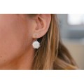 BOUCLES SOLEILS GRAVES CISELES ACIER INOXYDABLE SILVER PETIT PRIX