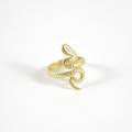 BAGUE ANNEAU SERPENT ACIER INOXYDABLE GOLD PETIT PRIX