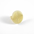 BAGUE RONDE GRAVEE ACIER INOXYDABLE GOLD PETIT PRIX