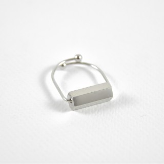 BAGUE BARILLET ACIER INOXYDABLE SILVER PETIT PRIX