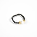 BAGUE PERLES NOIRES GOLD ET NACRE PETIT PRIX