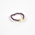 BAGUE PERLES VIOLETTES GOLD ET NACRE PETIT PRIX