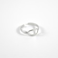 BAGUE OVALE AJOUREE ACIER INOXYDABLE SILVER PETIT PRIX