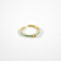 BAGUE ELASTIQUE COEUR ET ETOILE ACIER INOXYDABLE GOLD PETIT PRIX