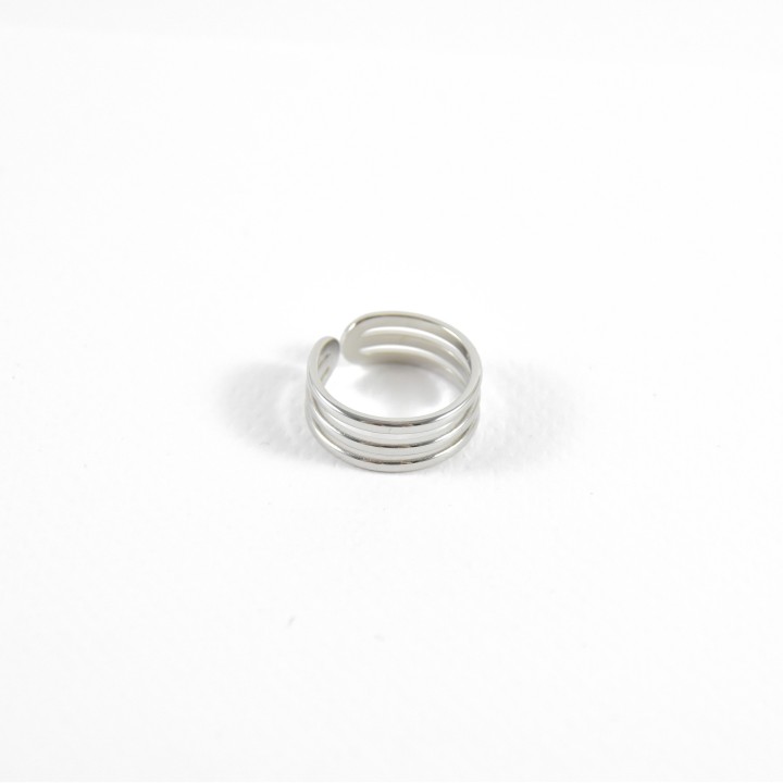 BAGUE DE PHALANGE TRIPLE ACIER INOXYDABLE SILVER PETIT PRIX