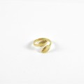 BAGUE ELASTIQUE COEUR ET ETOILE ACIER INOXYDABLE GOLD PETIT PRIX