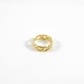 BAGUE ELASTIQUE COEUR ET ETOILE ACIER INOXYDABLE GOLD PETIT PRIX