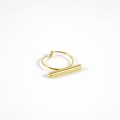 BAGUE ANNEAU FIN TUBE ACIER INOXYDABLE GOLD PETIT PRIX