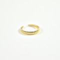 BAGUE ANNEAU FIN TRESSE ACIER INOXYDABLE GOLD PETIT PRIX