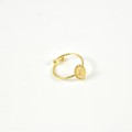 BAGUE OVALE ETOILE ACIER INOXYDABLE GOLD PETIT PRIX