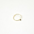 BAGUE ELASTIQUE COEUR ET ETOILE ACIER INOXYDABLE GOLD PETIT PRIX