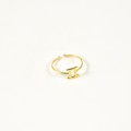 BAGUE ANNEAU FIN GEMEAUX ACIER INOXYDABLE GOLD PETIT PRIX