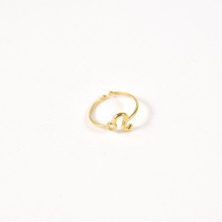 BAGUE ANNEAU FIN LION ACIER INOXYDABLE GOLD PETIT PRIX