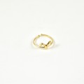 BAGUE ELASTIQUE COEUR ET ETOILE ACIER INOXYDABLE GOLD PETIT PRIX