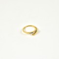 BAGUE ELASTIQUE COEUR ET ETOILE ACIER INOXYDABLE GOLD PETIT PRIX