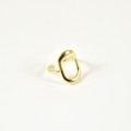 BAGUE ELASTIQUE COEUR ET ETOILE ACIER INOXYDABLE GOLD PETIT PRIX