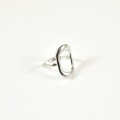 BAGUE PASTILLE OVALE LARGE ACIER INOXYDABLE SILVER PETIT PRIX