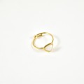 BAGUE ELASTIQUE COEUR ET ETOILE ACIER INOXYDABLE GOLD PETIT PRIX