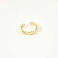 BAGUE ELASTIQUE COEUR ET ETOILE ACIER INOXYDABLE GOLD PETIT PRIX