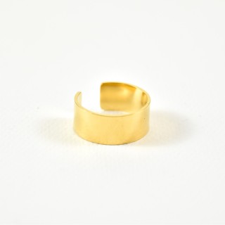 BAGUE LARGE ET LISSE ACIER INOXYDABLE GOLD PETIT PRIX